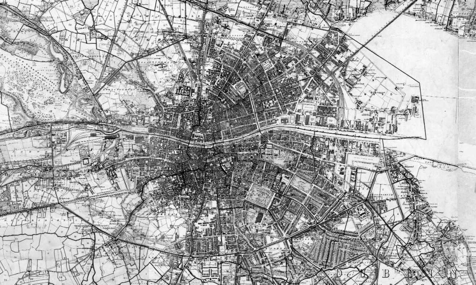 Griffith’s Valuation map of Dublin, mid-19th century