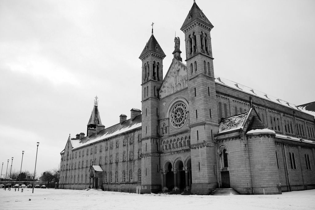 Mount Argus church in snow